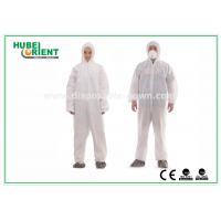 Quality Splash Proof Type 5 6 SMS Disposable Coveralls With Hood for sale