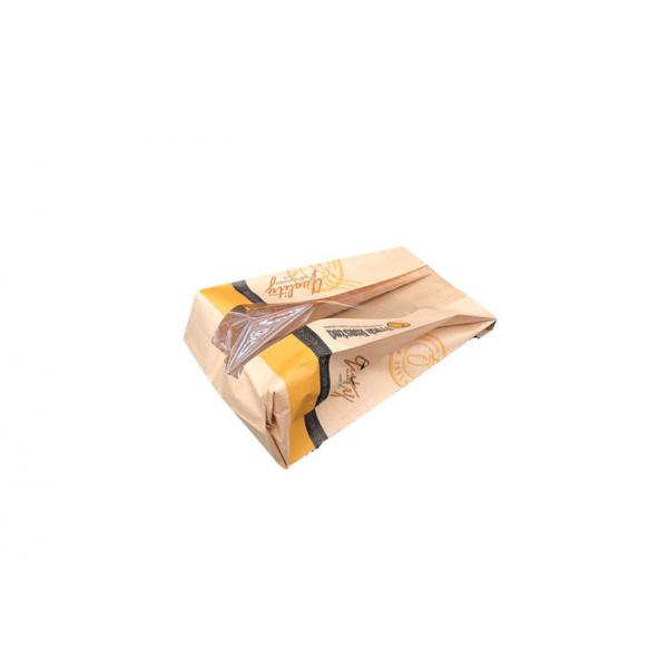 Quality Recycled Greaseproof Food Grade Kraft Paper Bags Press Varnishing ODM Service for sale