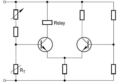 circuit for a thermostat temperature controller, using NTC Thermistor 