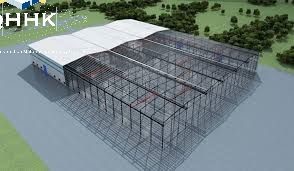 Quality Q235,Q355 Steel Structure Warehouse With Hot Rolled H Section Column / Sliding for sale