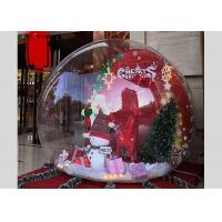 China Inflatable Snow Globe Outdoor Inflatable Christmas Decorations With 250w Air Blower factory