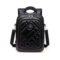 Quality Pu Leather Waterproof Backpack Travelling Bags Purse Laptop USB For Man for sale