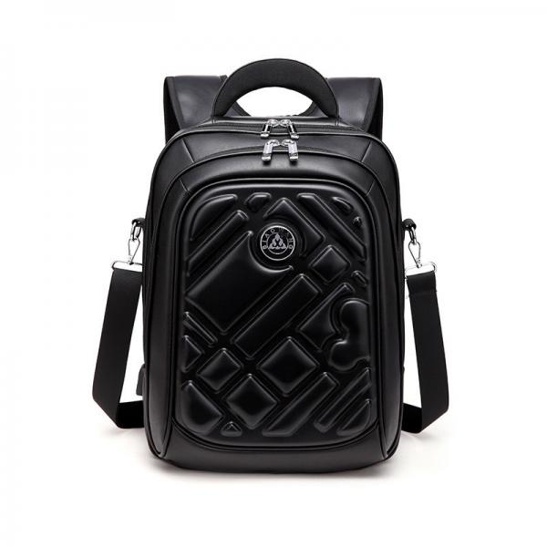 Quality Pu Leather Waterproof Backpack Travelling Bags Purse Laptop USB For Man 42x32x14cm for sale