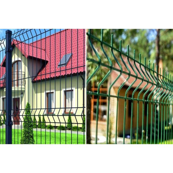 Quality 3mm-6mm Curved Welded Wire Fence Triangle Bending Fence Panels for sale