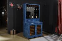 China Strong Canvas Bar Storage Cabinet , Wine Cabinet Furniture Brass Nails Decoration factory