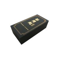 China Black Touch Feel Art Paper Paperboard Gift Boxes With Foil Hot Stamping Logo For Gift Packaging factory