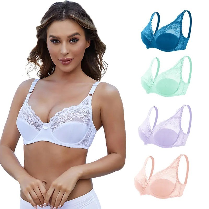 China                  Woman Bras Push up Lace Bra Full Coverage Cups Big Size Bra Breast Push up Thin Underwear              factory