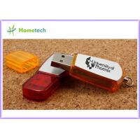 China Red Plastic personalized usb flash drive , Office customized usb keys factory