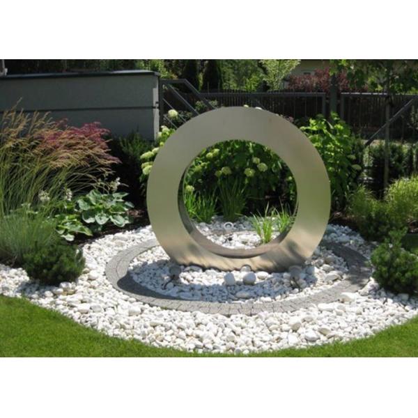 Quality Garden Design Ring Shape Stainless Steel Water Feature Fountain Corrosion Stability for sale