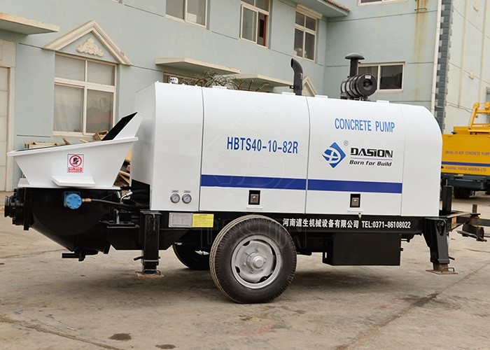 China Elba Diesel Trailer Concrete Pump , High Efficiency Cement Grouting Pump factory