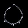 China Girl Silver Cubic Zirconia Bracelet 925 Charming Jewelry With Two Stars Design factory