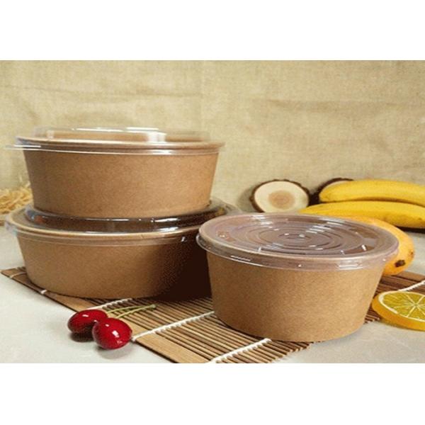 Quality Customized Kraft Salad Fruit Food Paper Dessert Bowls With PLA Coating for sale
