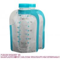 China Wholesale OEM Design BPA Free Writing Ink 6oz Stand Up With Zip Lock Sealed Baby Breast Coller Milk Storage Bag factory