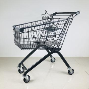 Quality 4 Wheel Supermarket Shopping Trolley 100L 530mm width 980mm height for sale