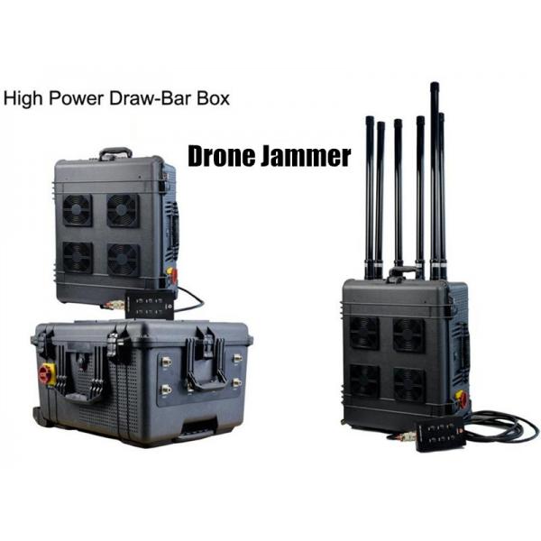 Quality Draw - Bar Box Drone Signal Jammer Portable With 360 Watts , 1000m Jamming Range for sale