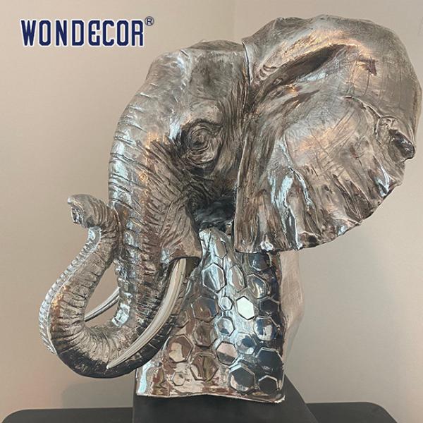 Quality 3D Elephant Head Sculpture Stainless Steel High Durability for sale