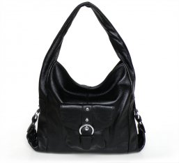 China Factory Price Genuine Leather Fashion Black Shoulder Bag Handbag #3003A factory