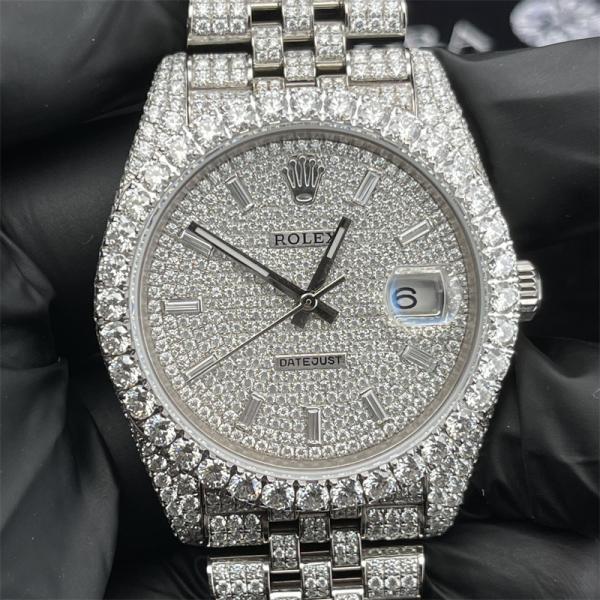 Quality DEF Iced Out Diamond Studded Watch  VVS Diamond Watch Everlasting Shine for sale