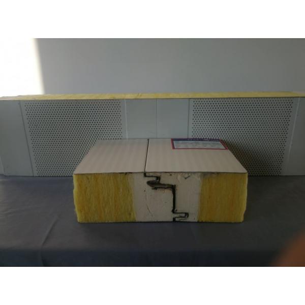 Quality Fireproof Foam Glasswool Sandwich Panel For Wall Roof PU Sealing for sale