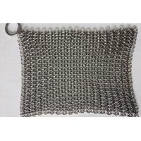 China 6*8 Inch Stainless Steel  Cast Iron Skillet Cleaner Chainmail Scrubber For Cast Iron Pan factory