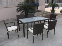 China Supply Cheap Rattan Dining Chair, Outdoor Furniture, Rattan Garden Table,Wicker Dining Set factory