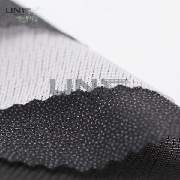Quality Warp And Tricot Knitted Fusible Interlining Fabrics With Wet Finish Process for sale