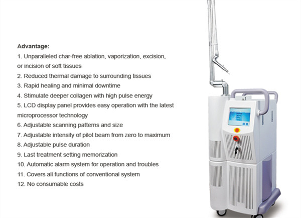 Quality Freckle Removing Co2 Fractional Laser Equipment 40W Chloasma Treatment for sale
