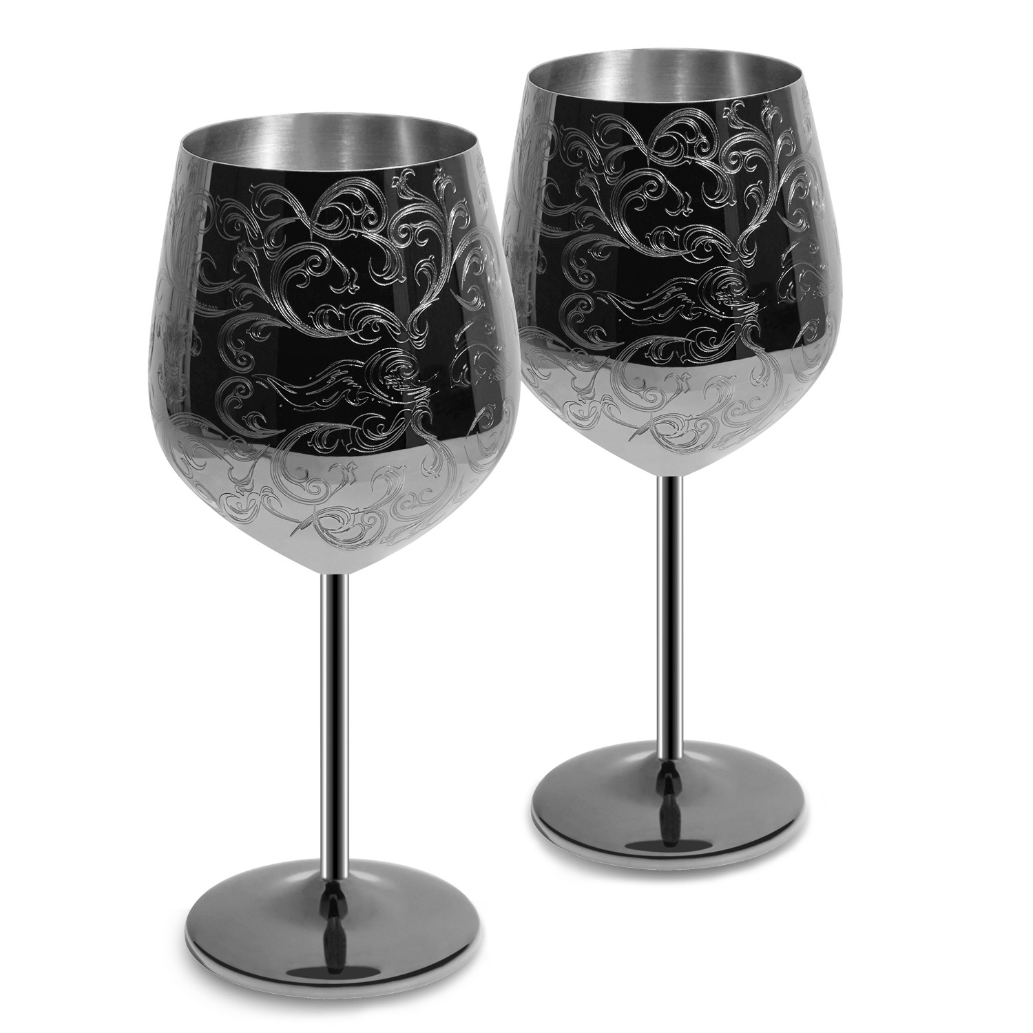 China E BON Stainless Steel Wine Glass Metal Wine Goblets durable factory