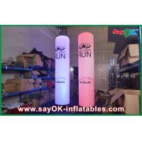 China White Oxford Cloth Inflatable Pillar 2m / 2.5m / 3m For Wedding Decoration factory