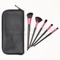 China Beauty Yaurient Wooden Handle Face Makeup Brush Set With PU Bag Antimicrobial for sale