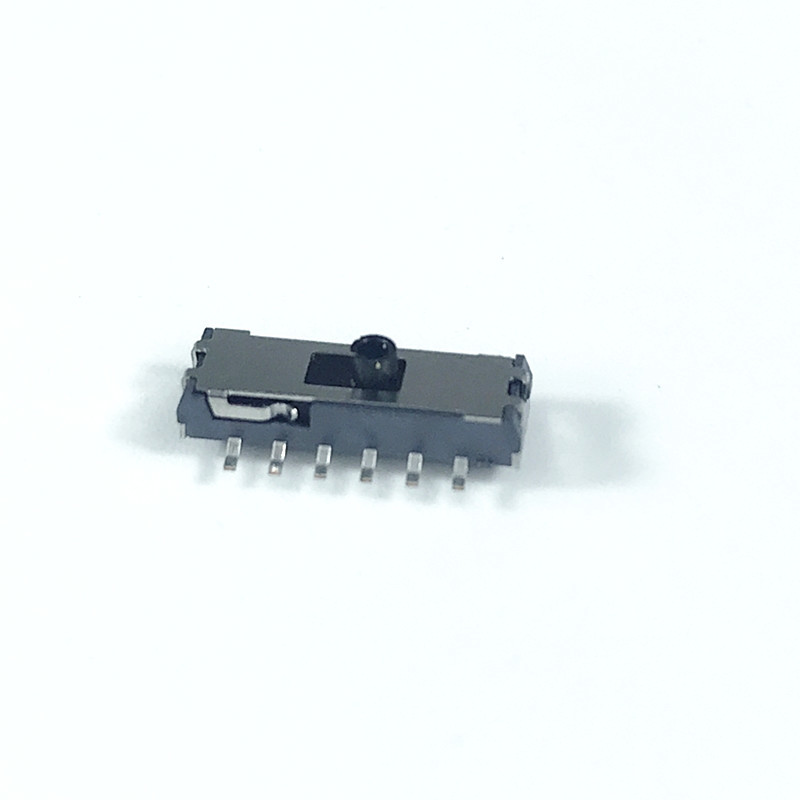 China Slide Switch ,SMD 12 Pin Horizontal  side Sliding Switch,2P2T Interruptor On-Off Push Tact Switch, Mini Toggle Switch factory