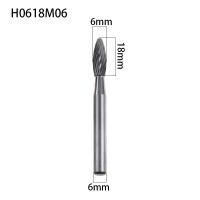 China H Shape 6mm Flame Carbide Burr / Die Grinder Bits For Aluminum Full Size factory