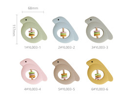 Quality Bird Shape Silicone Baby Rattle With Multi Color Eco Friendly Material for sale