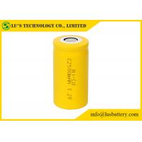 China 1.2 Nicd Rechargeable Battery / 2500mah Rechargeable Battery Yellow White Color for sale