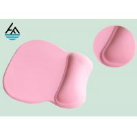 China Distinctive Pink Computer Mouse Pad With Wrist Rest Support Light Weight For Office factory