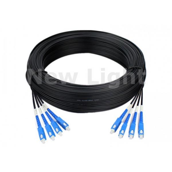 Quality 4 Core Single Mode Fiber Optic Cable Singlemode Duplex , 100M G657A SC Fiber Optic Cable for sale