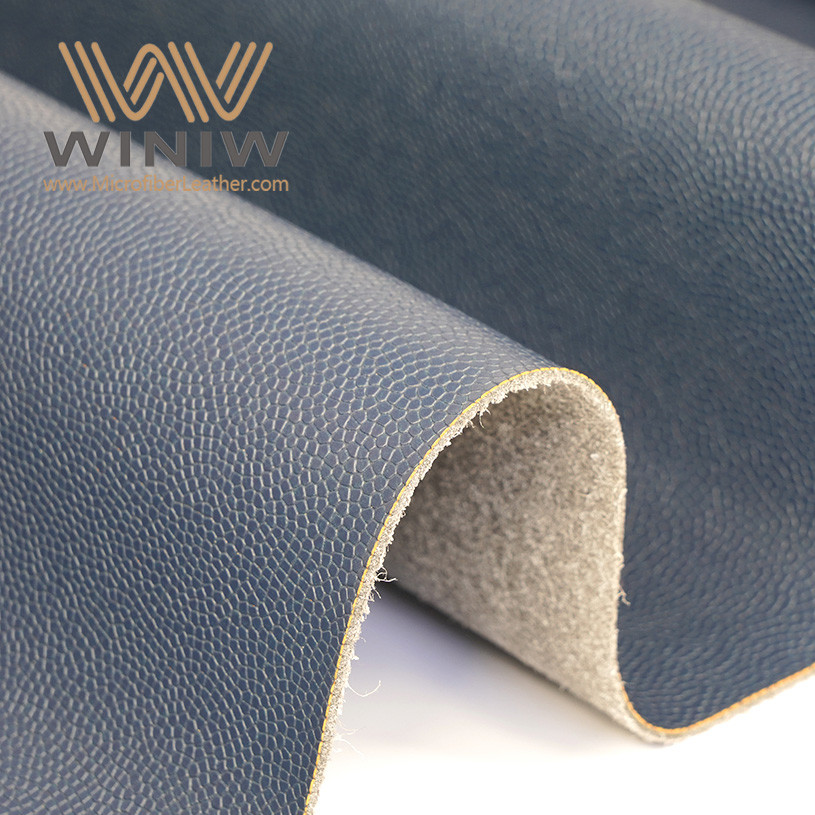 China Navy Blue Faux Embossed Leather Fabric professional supply 	material pu leather factory