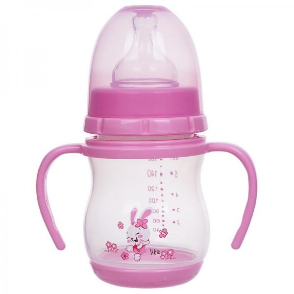 Quality BPA FREE Wide Neck Double Handle PP 6oz Baby Feeding Bottle for sale