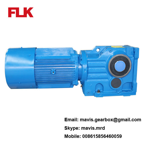 china China manufacturer of K series helical bevel geared motor speed reducer gear box