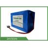 China 24V 50Ah Rechargeable Lithium Iron Phosphate Battery WIth Anderson Connector And PVC Pack factory