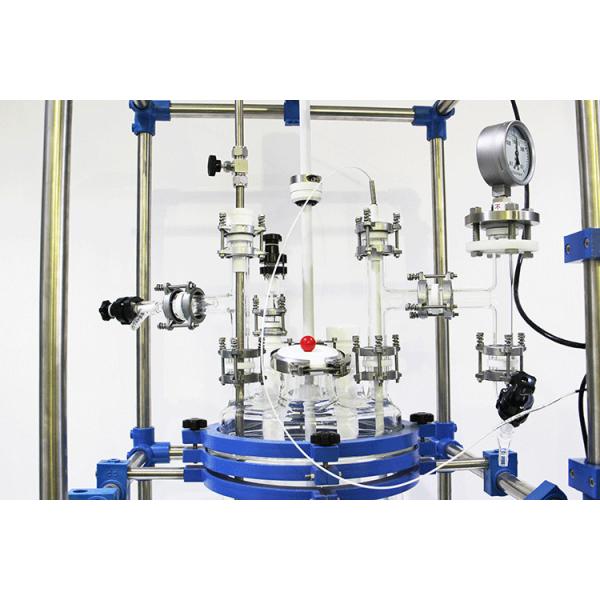 Quality 100 Liter Lab Glass Reactor , Stainless Steel Glass Reactor Vessel High for sale