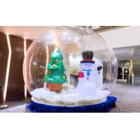 China 0.8 Mm PVC Inflatable Christmas Snow Globe For Outdoor Event factory