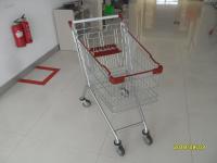 China Durable Supermarket Shopping Carts , Wire Grocery Cart Zinc Plated Clear Powder Coating factory