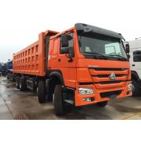Quality Orange Sinotruk Howo Dump Truck 371 HP 12 Wheels LHD High Loading Capacity for sale