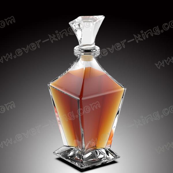 Quality Crystal White Flint 750ML Tower Shaped Tequila Glass Bottle for sale