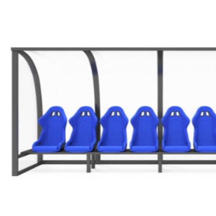 Quality OEM Outdoor Stadium Seating , Football Team Shelters With EN 12727 Certificate for sale