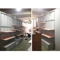China Lady Retail Clothing Store Shelves With Wooden Stainless Steel Material factory