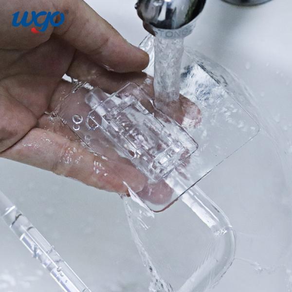 Quality 14.5cm Self Adhesive Clear Toilet Paper Holder PET PC roller ISO 9001 for sale
