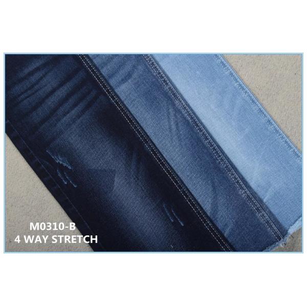 Quality Jeans 10.5 Oz 85 Cotton 13 Polyester 2 Spandex 4 Way Stretch Denim Fabric for sale