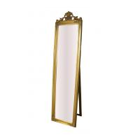 China antique style wood free-standing mirror,antique gold dressing mirror,wood cheval mirror for sale